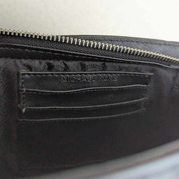 Michael Kors Small Saffiano Leather Studded Bag Black Silver NO CROSSBODY STRAP - Picture 9 of 12